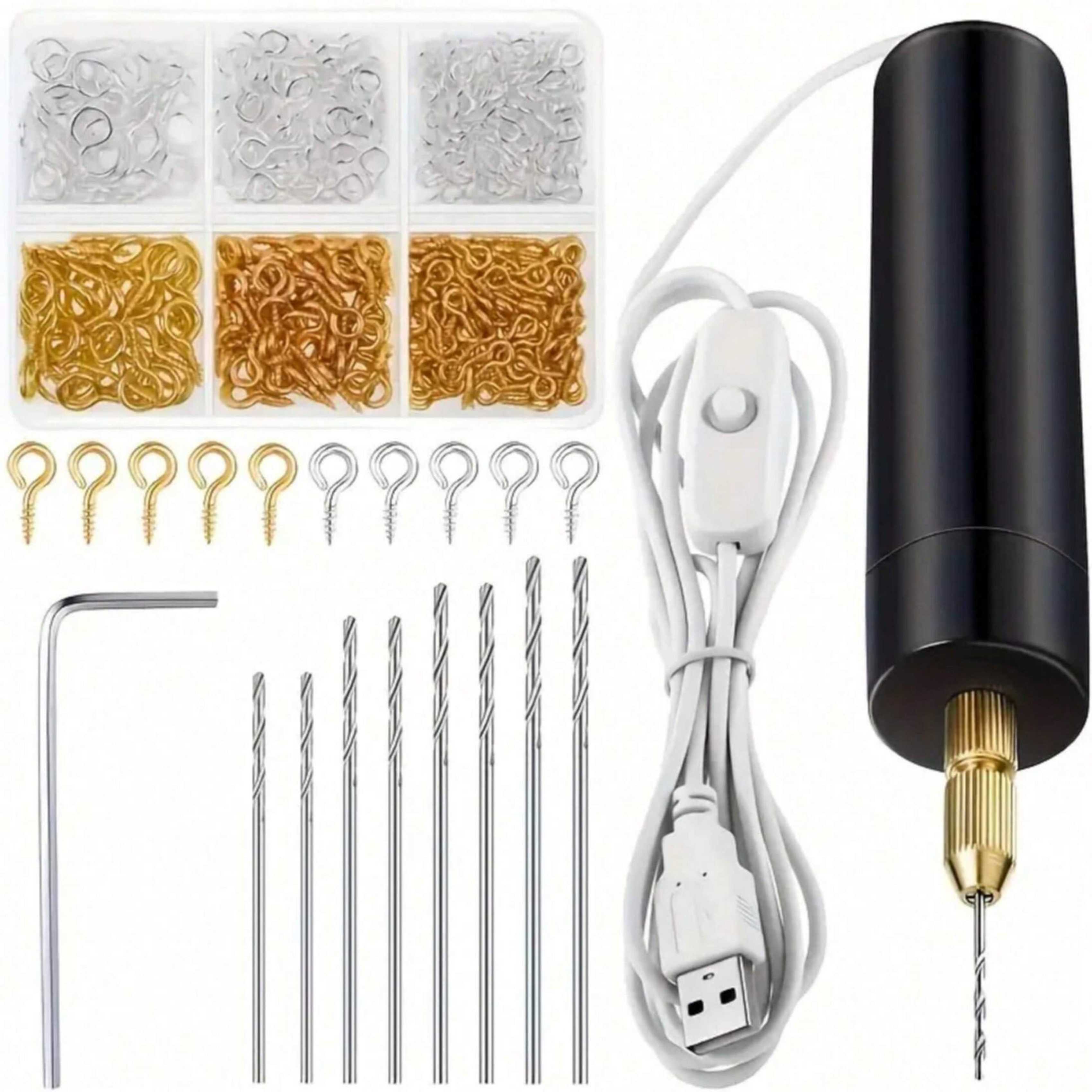 Jewelry Making Drill - 【Mini Electric Drill Set】10Pcs/110Pcs/410Pcs Usb-Powered Mini