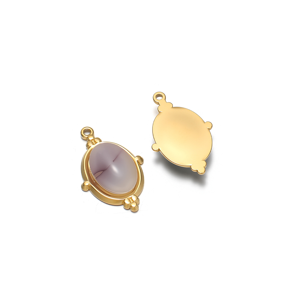 4Pcs Stainless Steel Oval Gems - огляд і ціна Jewelry Making Gemstones