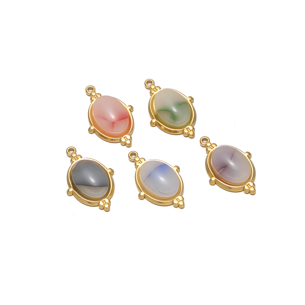 4Pcs Stainless Steel Oval Gems - огляд і ціна Jewelry Making Gemstones