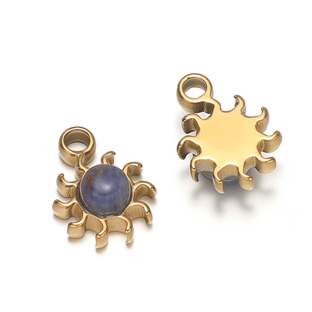 5Pcs Stainless Steel Sun Charm - огляд і ціна Jewelry Making Gemstones