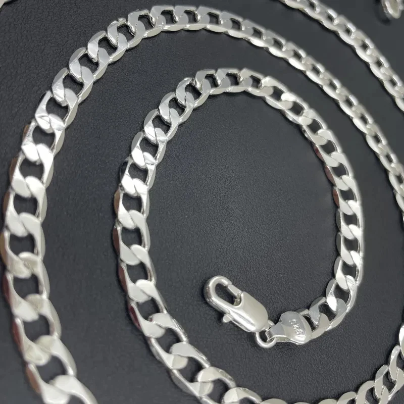 Men's 925 Sterling Silver Neck - огляд і ціна Lobster Clasp Silver